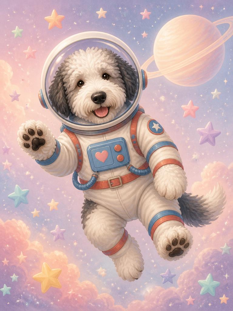 Sheepadoodle Space Walker